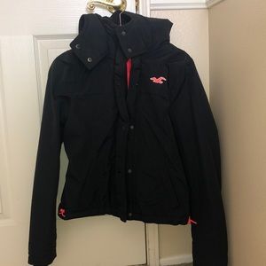 navy blue all weather hollister jacket